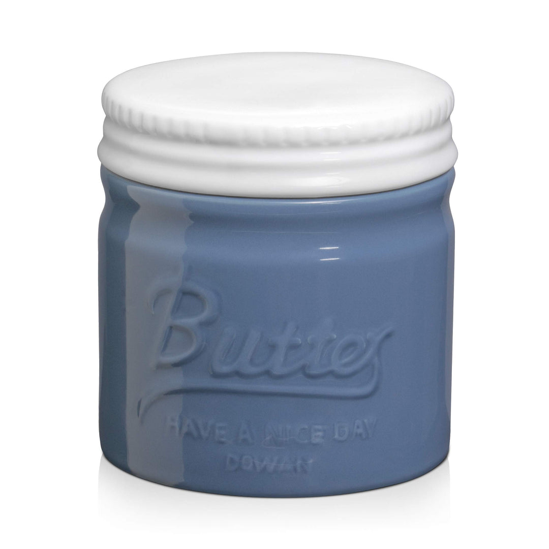 DOWAN Keramik Butterdose, Französische Butterdose mit Wasserkühlung, Butterglocke mit Deckel, Butter