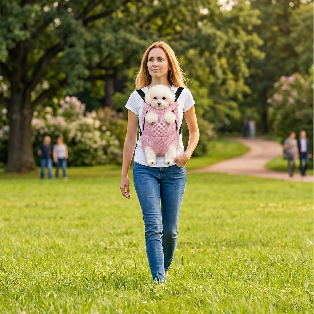 FEimaX Hunde Rucksack Hundetragetasche Verstellbar Frontrucksäcke Atmungsaktiv und Bequem Haustier T