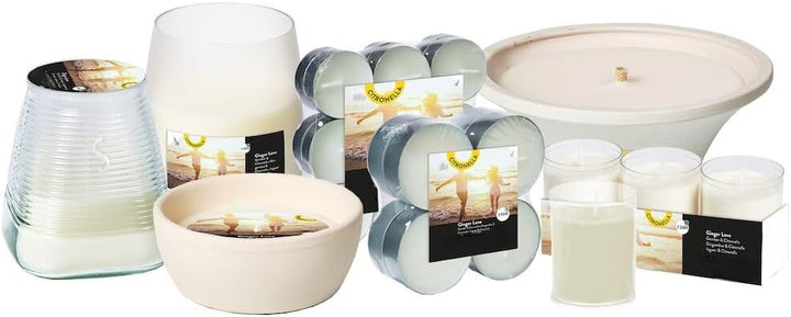 Flammschalen Ingwer &amp; Citronella für draussen 4 Stück - Outdoor-Kerzen Terracotta - Für deinen Garte