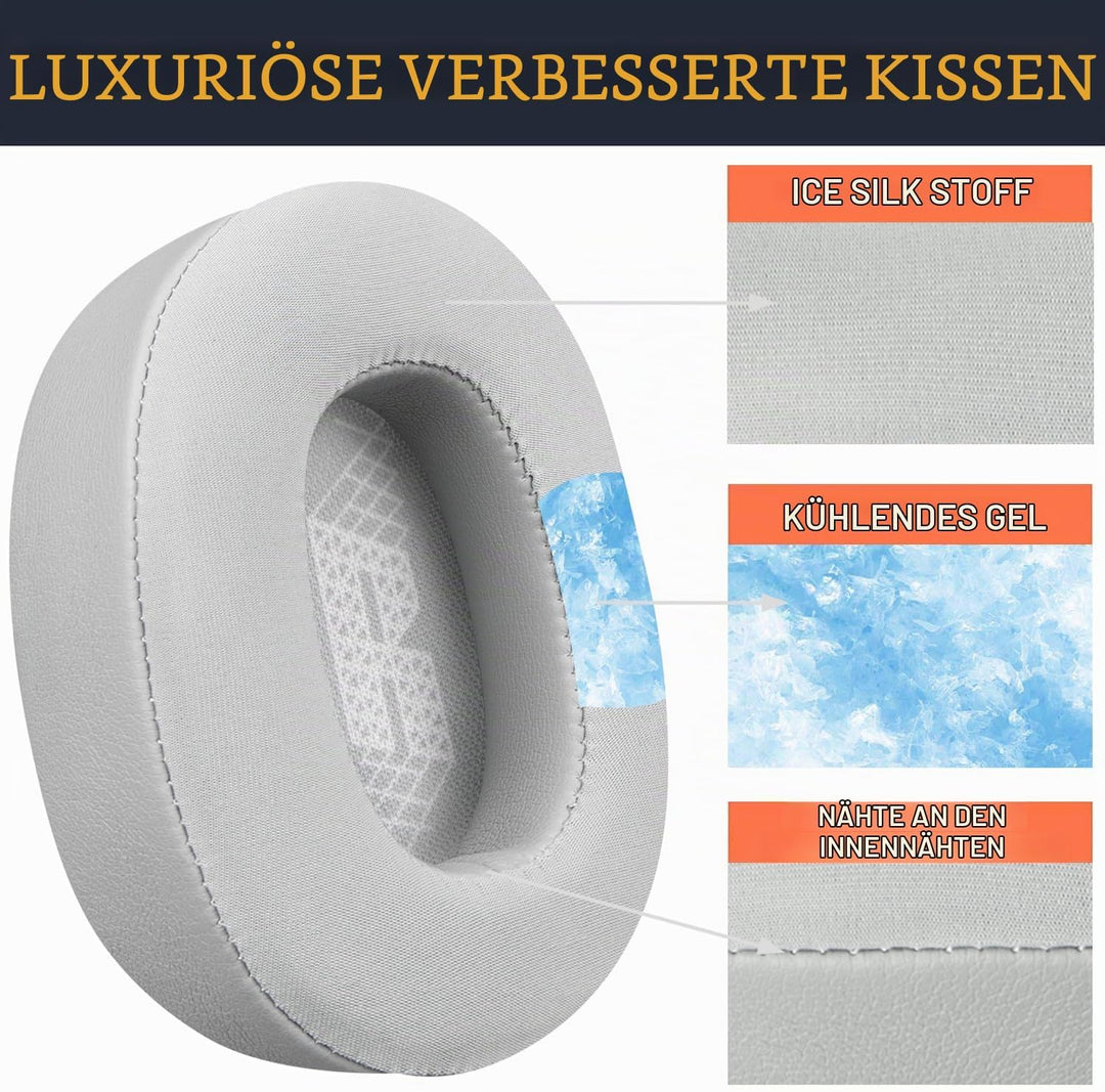 SOULWIT Kühlgel Ersatzpolster Ersatz Ohrpolster für JBL E65BTNC/Live 650BTNC/Live 770NC/Live 660NC/D