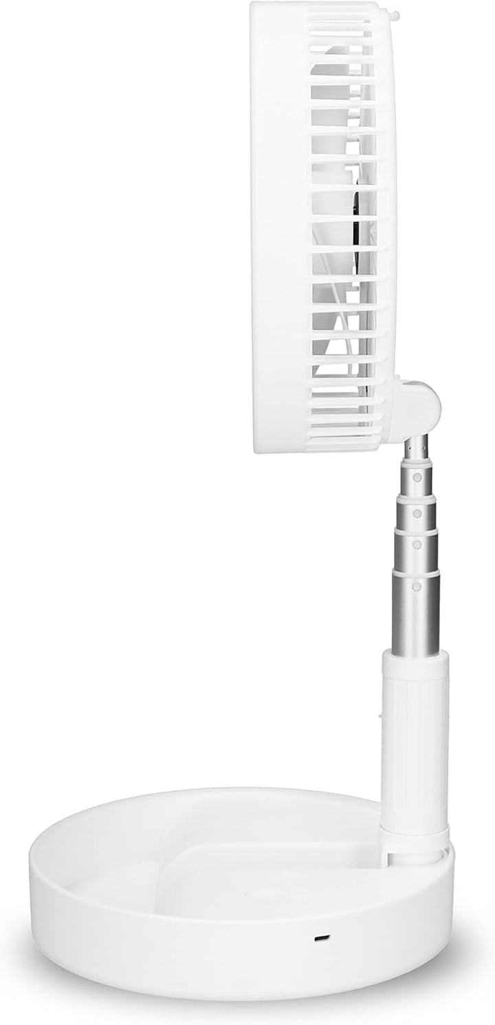 Trebs 99380 Tischventilator - Tragbar und batteriebetrieben - Teleskopständer - 10000 mAh Akku - 4 G