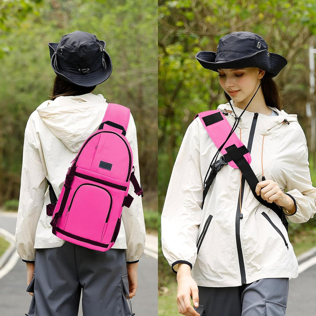 MOSISO Kameratasche Brust, DSLR/SLR/Spiegellose Kamera Rucksack Tasche Stossfester Fotografie Rucksa
