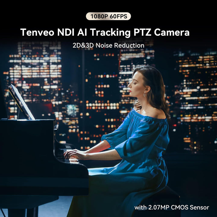 Tenveo PTZ-Kamera mit NDI, AI-Auto-Tracking, 30-Fach optischem Zoom, 3G-SDI, USB 3.0, HDMI, LAN, PoE
