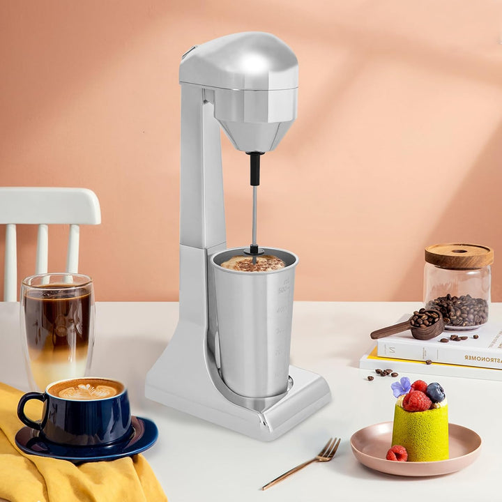 100W Milchshaker Mixer 22000 U/min Elektrischer Standmixer 2 Gänge 500ml Tassenkapazität Getränkemix