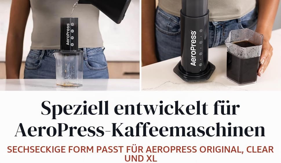 AeroPress Kaffeekaraffe, 600 ml (20 oz) Fassungsvermögen, Bruchsichere Pour Over Karaffe, Ideal für