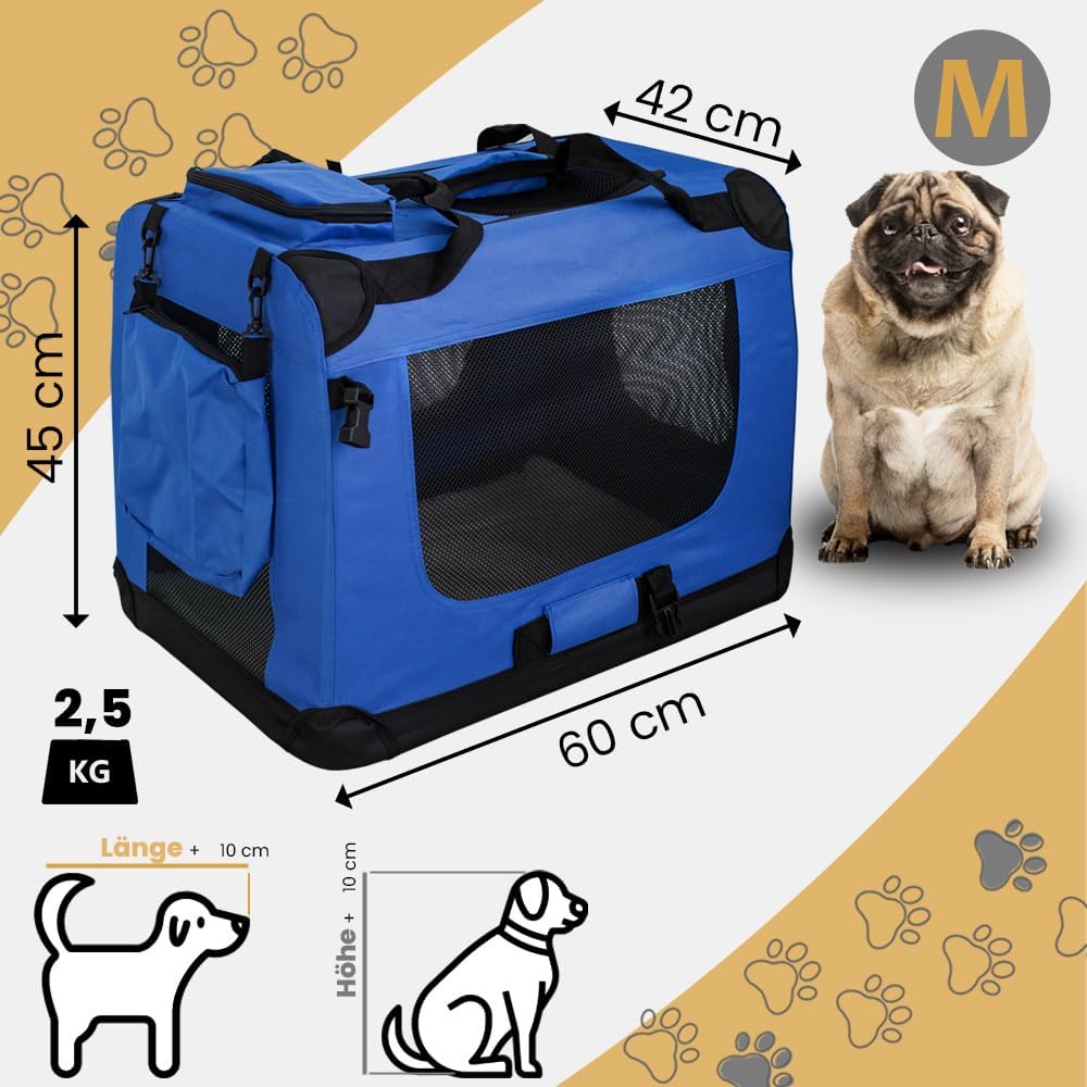 Faltbare Hundebox Transporttasche Transportbox Auto für Katze Hunde Grosse Kleine Box Bag Bed Decke