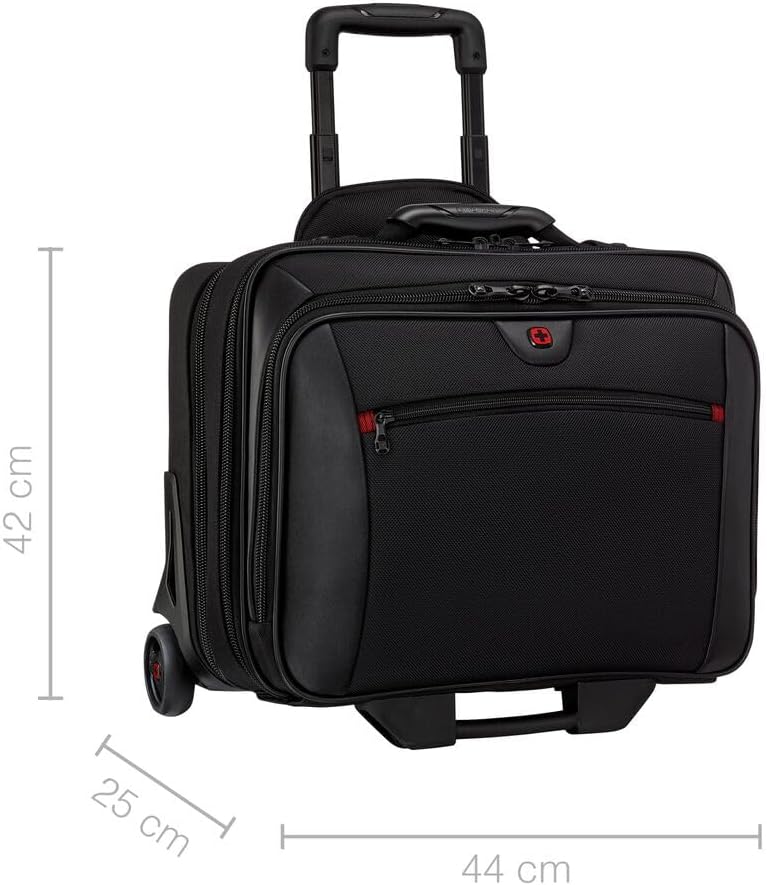 WENGER Potomac 2-TLG Laptop Trolley für Notebook bis 17 Zoll, herausnehmbare Laptoptasche 15 Zoll, 2