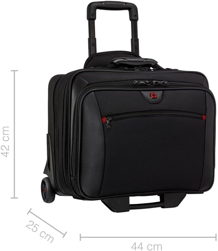 WENGER Potomac 2-TLG Laptop Trolley für Notebook bis 17 Zoll, herausnehmbare Laptoptasche 15 Zoll, 2