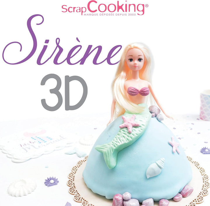 ScrapCooking - Kuchenform Prinzessin - Edelstahlkuppel & Puppenbüste für Prinzessin, Meerjungfrau, I