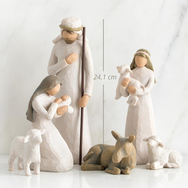 Willow Tree Krippe Deluxe Starterfiguren Plus Krippe 7-teilig Deluxe Starter + Creche, 7-piece, Delu