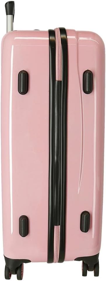 Pepe Jeans Holi Kofferset Rosa 55/68 cm Hartplastik ABS Kombinationsverschluss seitlich 104L 6 kg 4