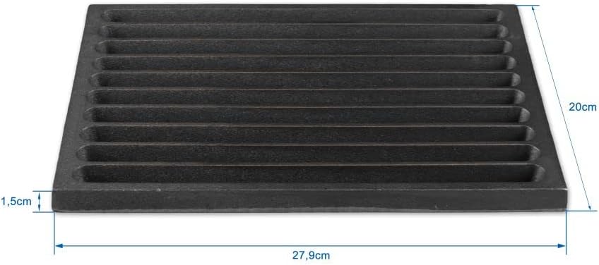 Grillrostprofi Ascherost - Feuerrost - Kohlerost - Kaminrost in Premium-Qualität, Gusseisen, 20 x 28