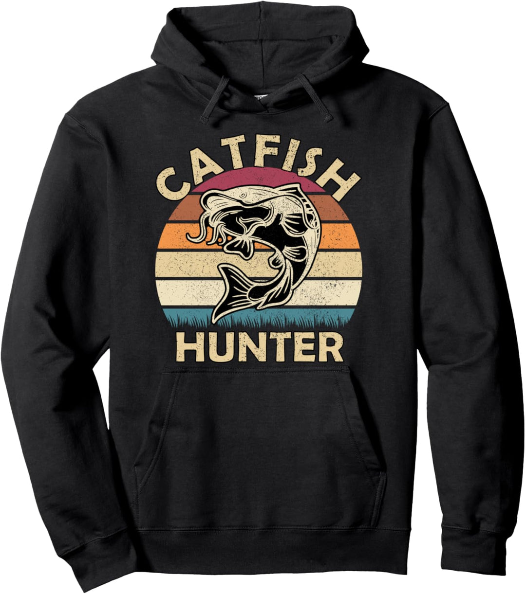 Vintage Catfish Hunter Welsangeln Angler Catfish Fischer Pullover Hoodie