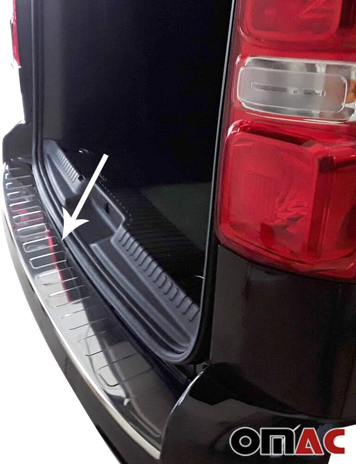 OMAC Ladekantenschutz Stossstangenschutz kompatibel mit Toyota Proace 2016-24 L3 Edelstahl Chrom