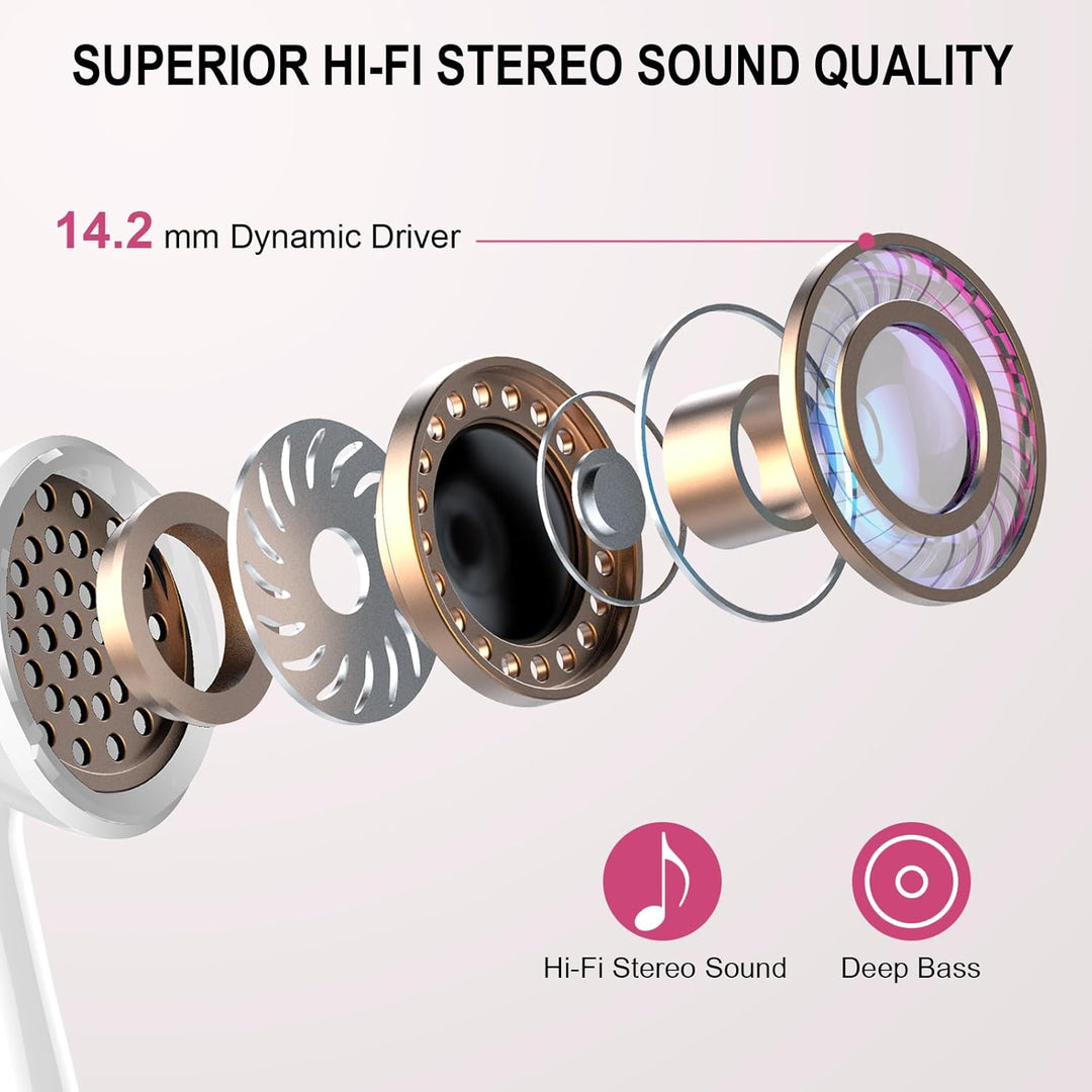 Nerunsa Bluetooth Kopfhörer, 50 Std Spielzeit Kabellose Kopfhörer, Kopfhörer Kabellos Bluetooth 5.4