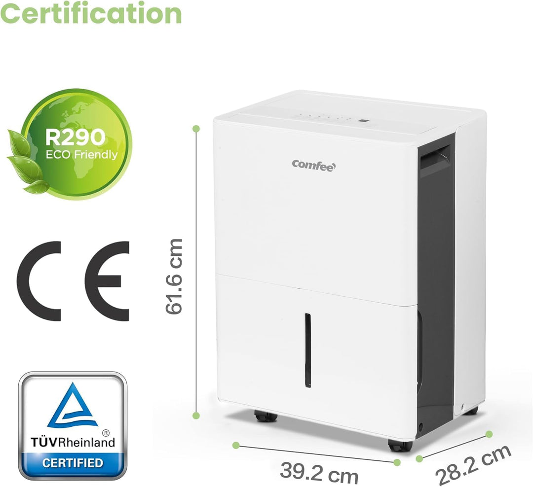 Luftentfeuchter 'Comfee', 50 l/Tag, Luftentfeuchter geeignet für bis zu 116 m², 6 l Wassertank, Räde