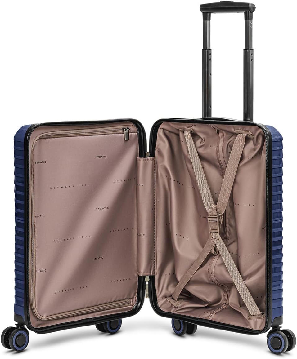 Stratic Shine Handgepäck Koffer & Trolley | Ausgestattet mit 4 360° drehbare Rollen, arretierbarer G