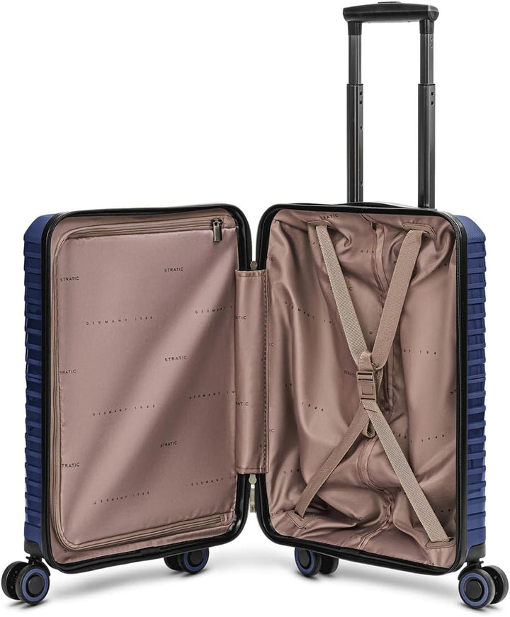 Stratic Shine Handgepäck Koffer & Trolley | Ausgestattet mit 4 360° drehbare Rollen, arretierbarer G