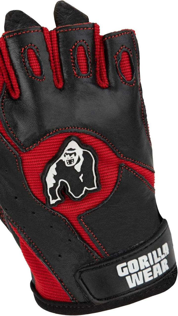 Gorilla Wear - Mitchell Training Gloves - Schwarz/Rot - Bodybuilding und Fitness Accessoires für Dam
