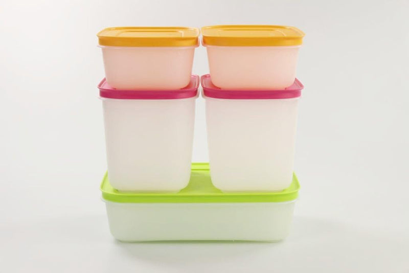 TUPPERWARE 1,1L (2) + 450ml (2) + 1,0 L Gefrier-Behälter Eiskristall 10103