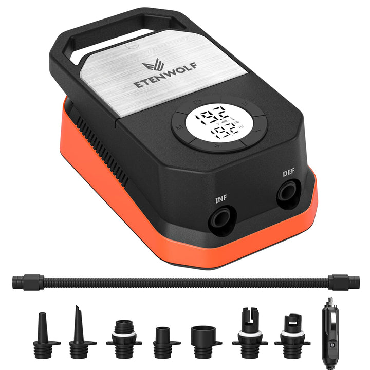 ETENWOLF S4 Elektrische SUP Pumpe, 1,4 bar Hochdruck 12V DC Luftpumpe | mit Auto-Stopp &amp; Deflation-4