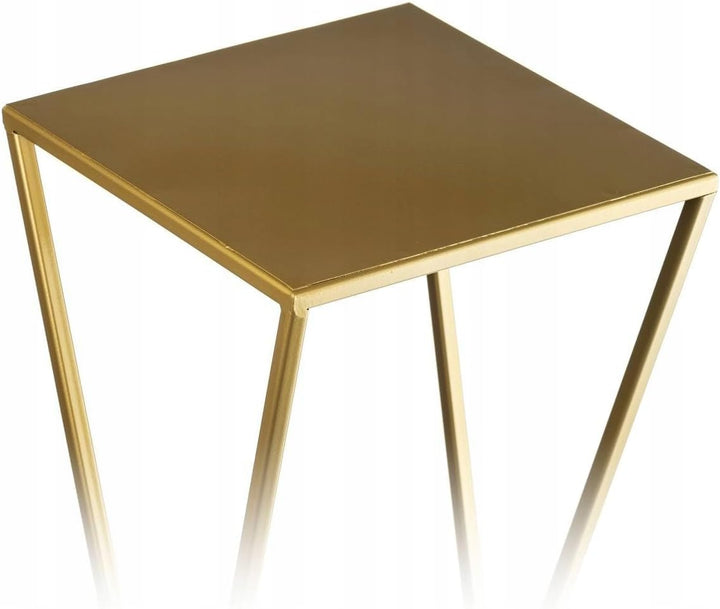 HowHomely Blumenständer Metall 70 x 24 cm - Solider und Minimalistischer Blumenhocker - Gold Pflanze