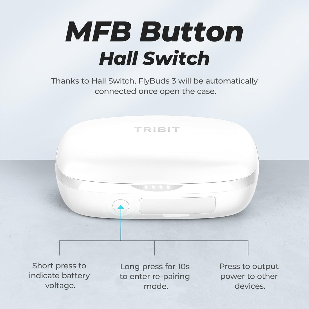 Tribit Bluetooth Kopfhörer, Kopfhörer Kabellos Bluetooth 5.3, Touch Control Kopfhörer mit Mikrofon E