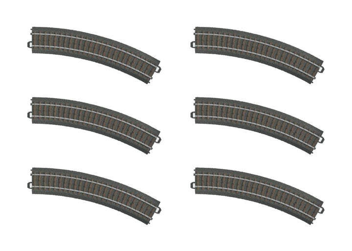 Märklin 24130 - Gebogenes Gleis, 6er Set, C-Gleis, Spur H0