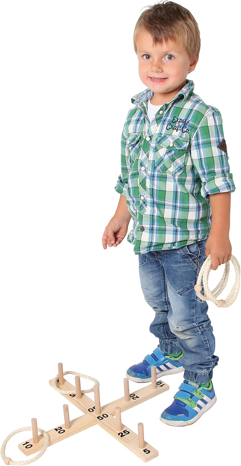 Bartl 103775 Ringwurfspiel Gross aus Holz I Spass für die Gesamte Familie