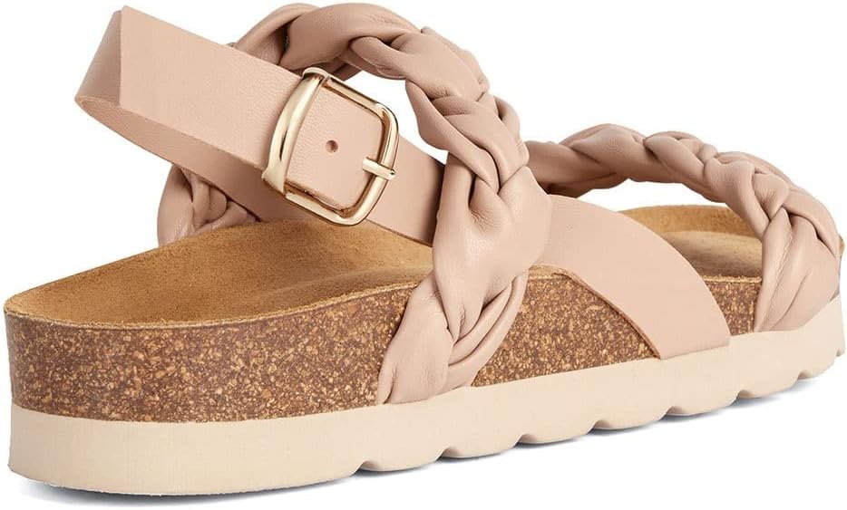 Geox Mädchen D Brionia High Sandal 36 EU Nude, 36 EU Nude