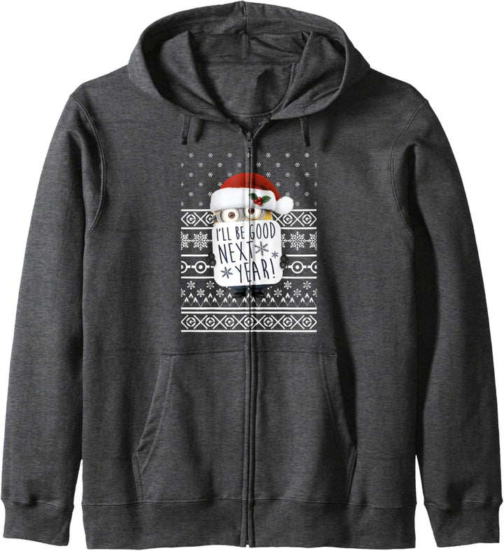Despicable Me Minions I'll Be Good Next Year Sweater Design Kapuzenjacke
