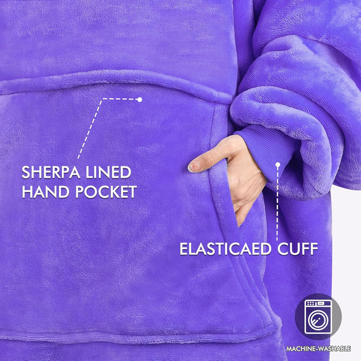 Catalonia Classy Oversized Sherpa Hoodie Decke, grosses Kapuzen-Sweatshirt für Frauen, weiche gemütl