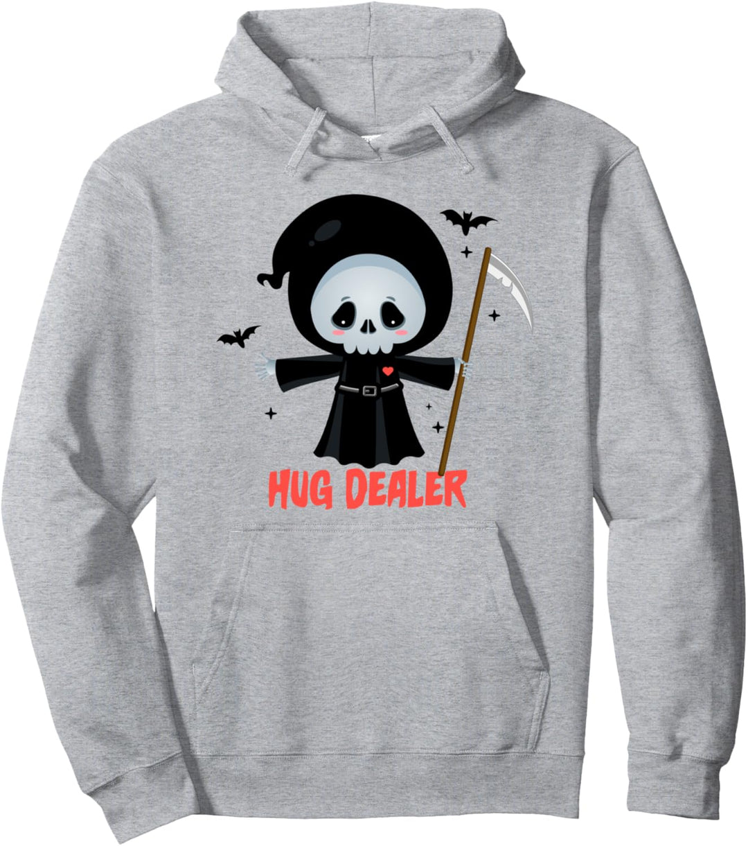 Hug Dealer Lustiges Sensenmann Shirt für Jugendliche Halloween Pun Pullover Hoodie