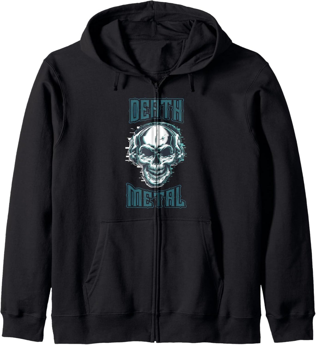 Death Metal Skeleton Bones Goth Genre Kraftvolle Musik Band Kapuzenjacke