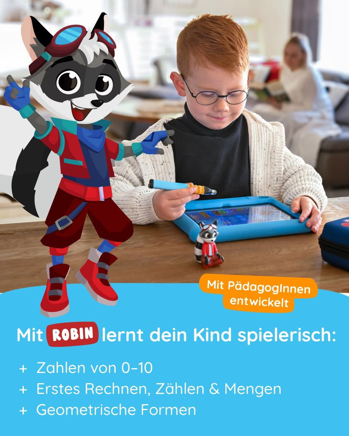 Edurino Figur Robin Zahlen & Mengen ab 4 Jahren - Stufe 1 inkl. App | Innovatives und digitales Lern