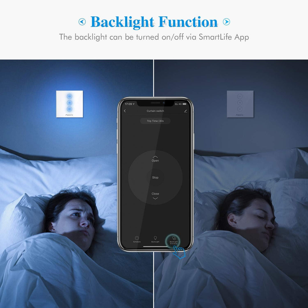 Wlan Rolladenschalter, Maxcio Smart Rollden Zeitschaltuhr für Vorhang/Markise/Jalousie, Kompatibel m