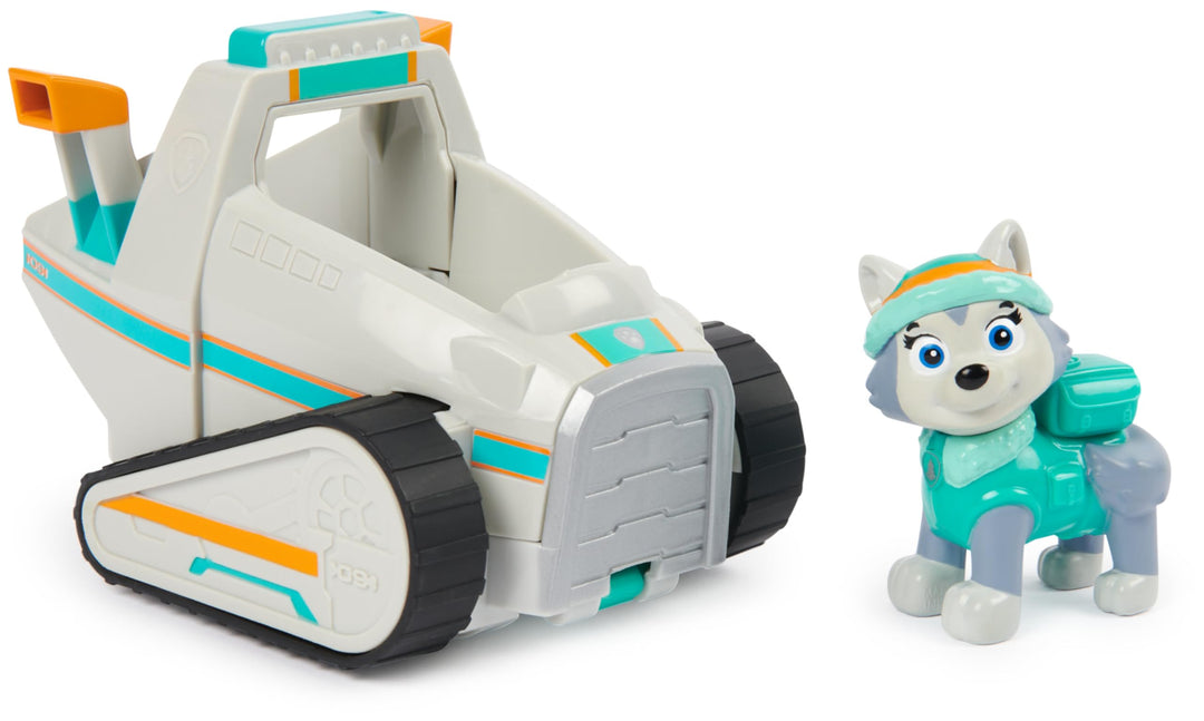 PAW PATROL, Schneemobil mit Everest-Figur (Sustainable Basic Vehicle/Basis Fahrzeug), Spielzeug für