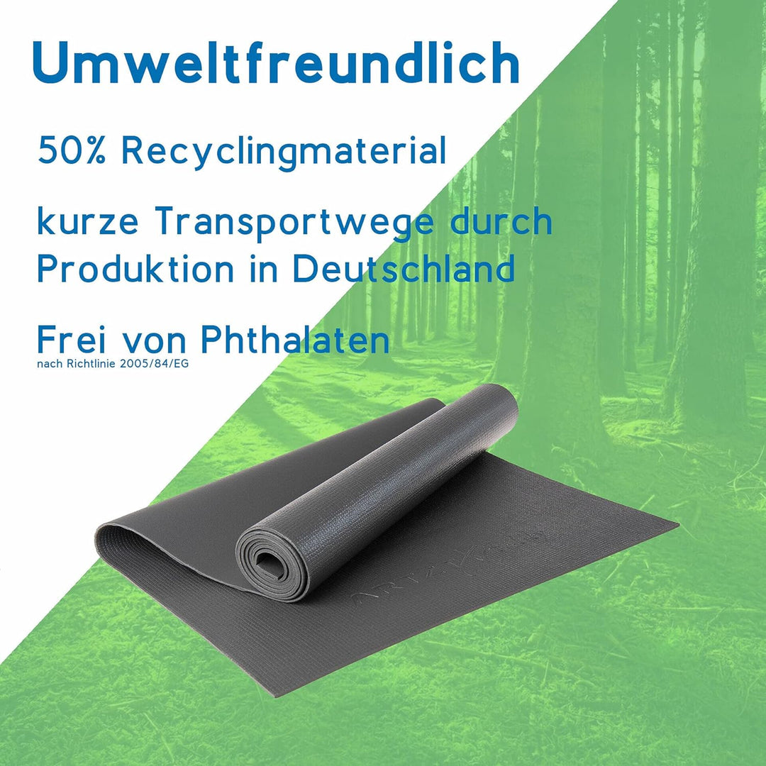 ARTZT vitality Yogamatte | Rutschfeste Sportmatte für Fitness, Yoga, Pilates | Nachhaltige Gymnastik
