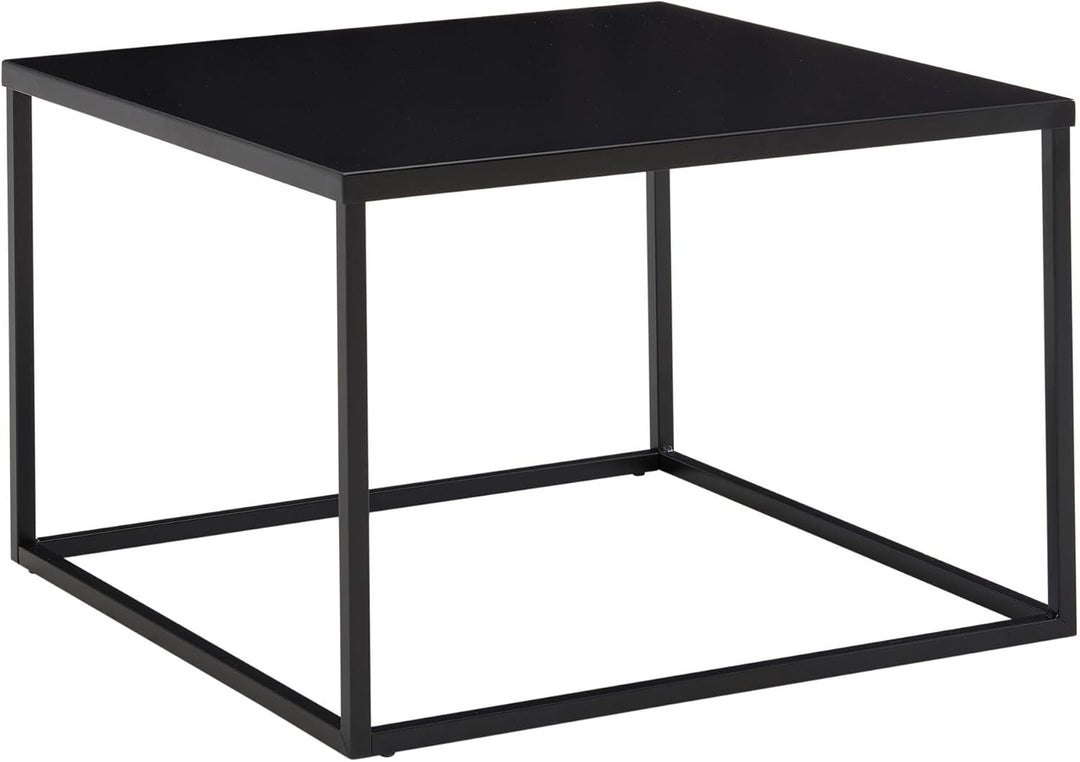 FineBuy Couchtisch 60x60x40 cm Metall Wohnzimmertisch Industrial Schwarz, Sofatisch Quadratisch, Lou