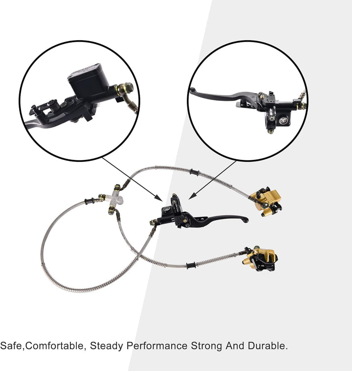 GOOFIT Frontscheibenbremse Hauptbremszylinder Hydrauliksattel Ersatz für China 50cc 70cc 90cc 110cc