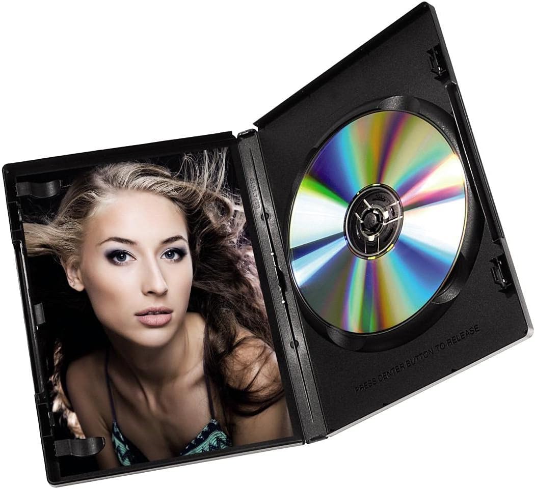 Hama DVD-Hüllen (auch passend für CDs und Blu-Rays, mit Folie zum Einstecken des Covers) 30er-Pack,