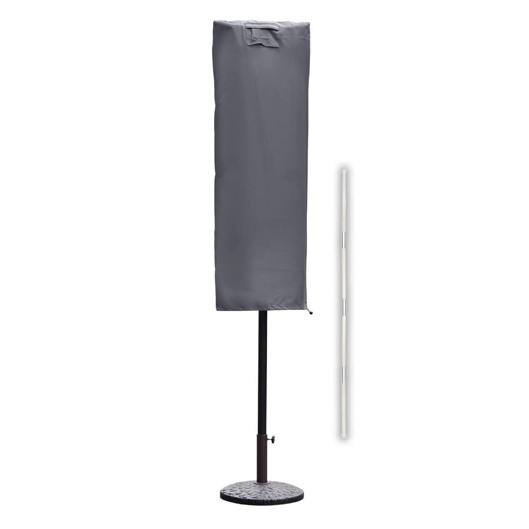 Sekey Schutzhülle für DoppelSonnenschirm, Abdeckhauben für Sonnenschirm Grau 160×62 cm Grau, 160×62