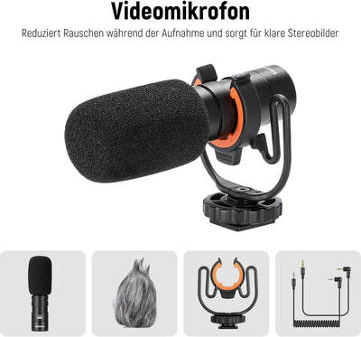 NEEWER Telefonstabilisator Video Rig Set für Videoaufzeichnung Vlogging, Telefonkäfig mit LED Videol