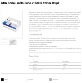 GBC MultiBind Drahtbinderücken, 12mm, silber, 100 Stück silber 12mm, silber 12mm