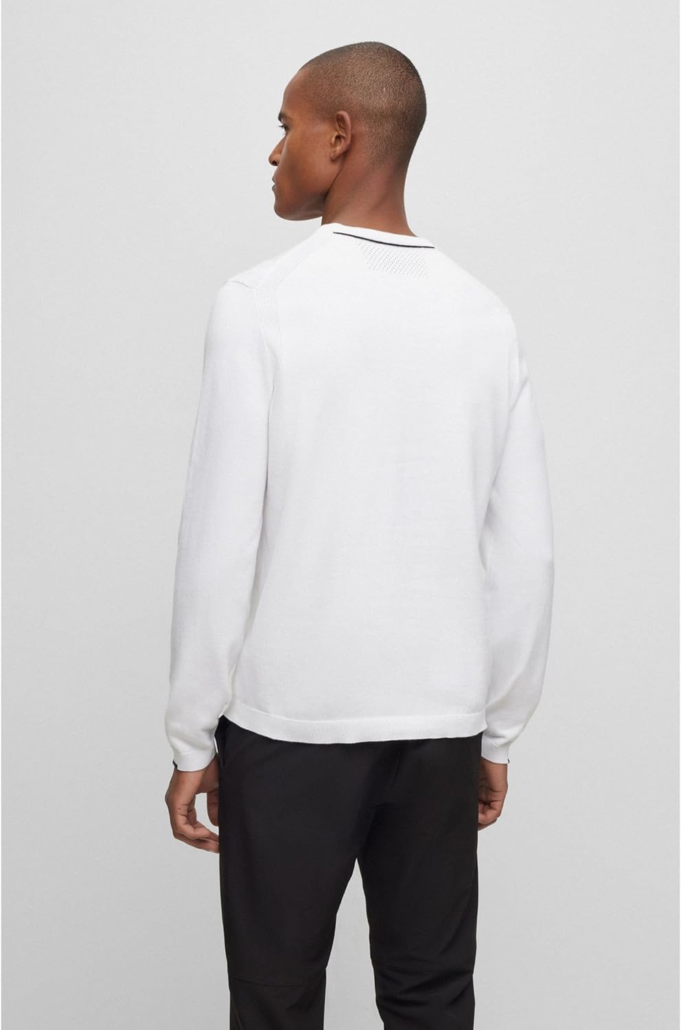 BOSS Herren Ever-X CN Regular-Fit Pullover aus Baumwoll-Mix mit Logo-Print L White100, L White100