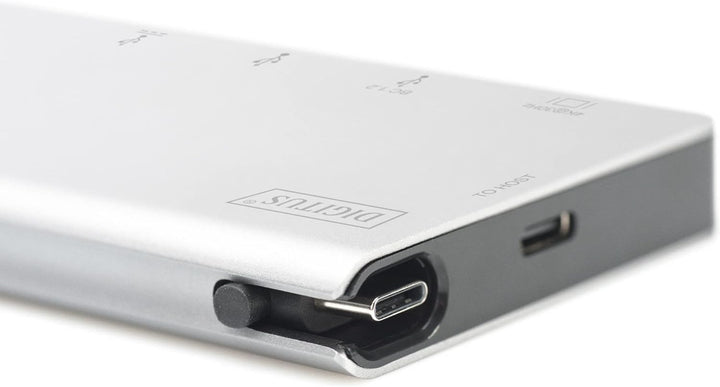 DIGITUS USB-C Travel Docking Station – 6 Ports – 1x HDMI (4K@30Hz) – 2x USB 3.0 / USB 2.0, 1x USB Ty