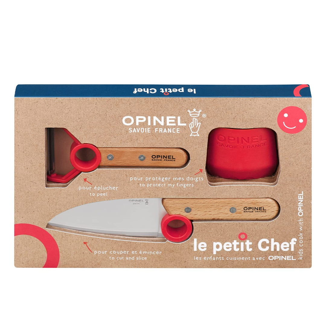Opinel Le Petit Chef, Kinder-Küchenmesser-Set, 3-teilig Grau