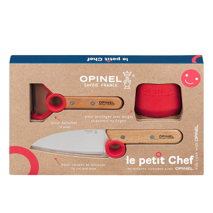 Opinel Le Petit Chef, Kinder-Küchenmesser-Set, 3-teilig Grau