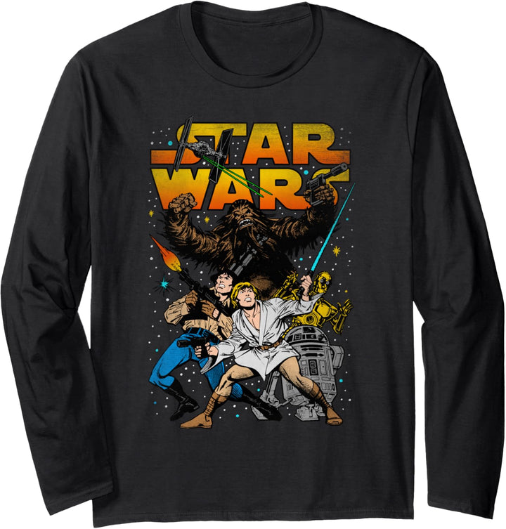 Star Wars Group Shot Hero's Distressed Poster Langarmshirt