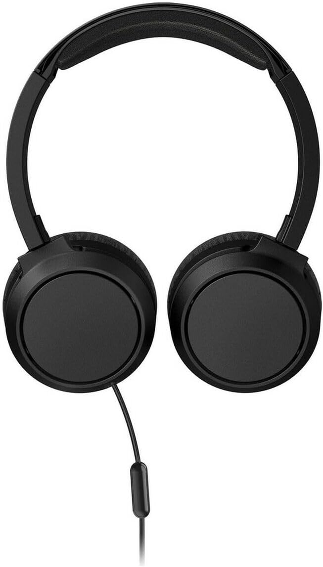Philips On Ear Kopfhörer H4105BK/00 mit Mikrofon (Inline-Fernbedienung, Zusammenklappbar, Abgewinkel